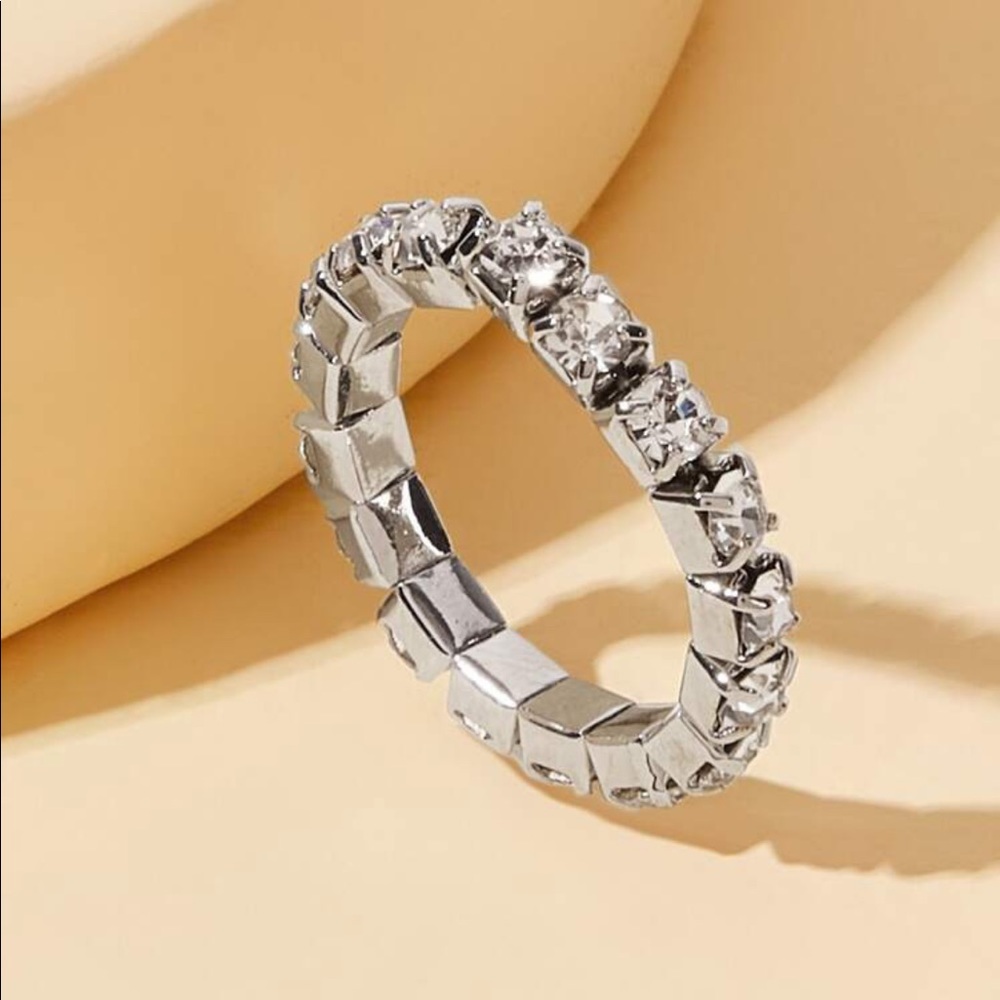 Adjustable Rhinestone Ring